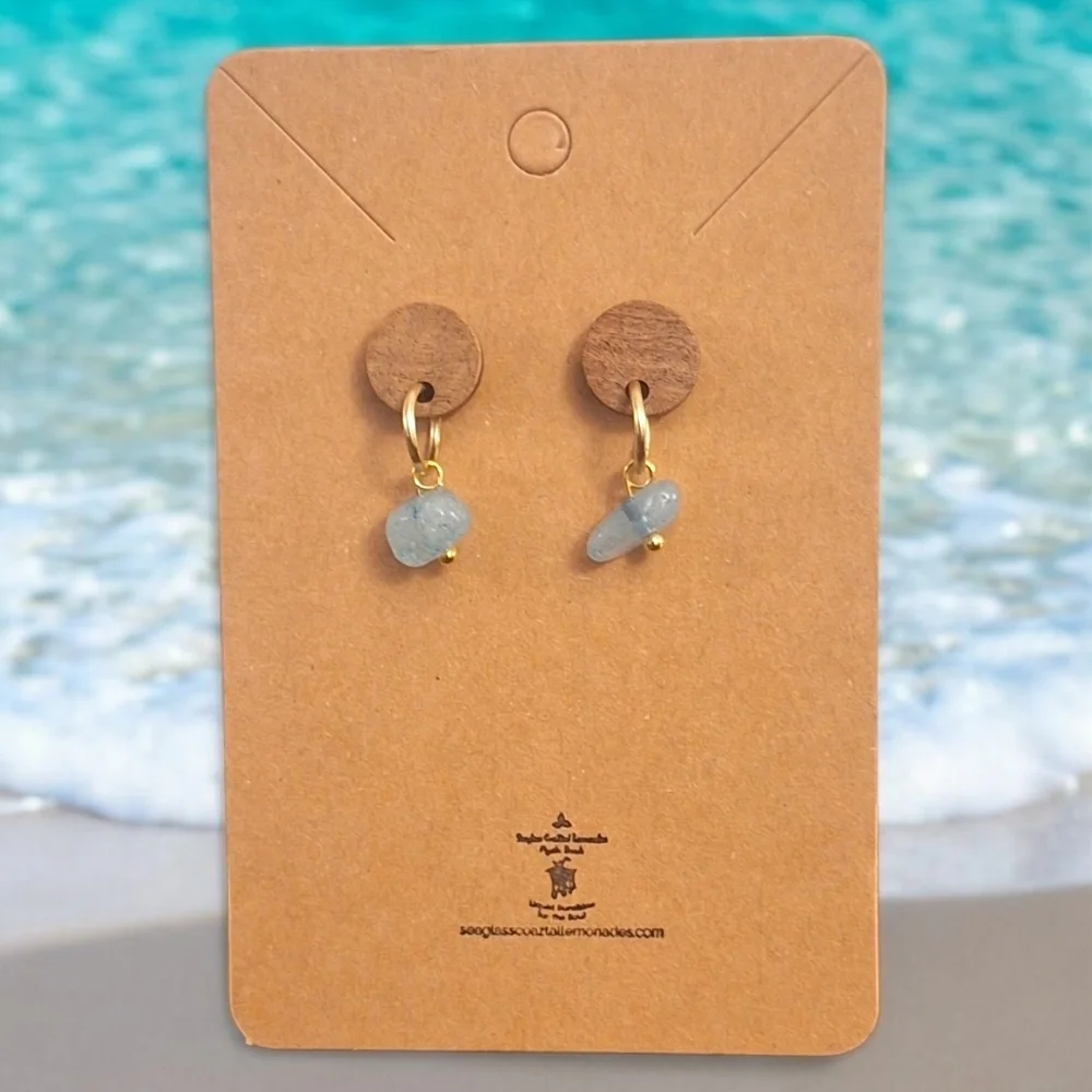 Elegant Gold and Blue Stone Earrings
